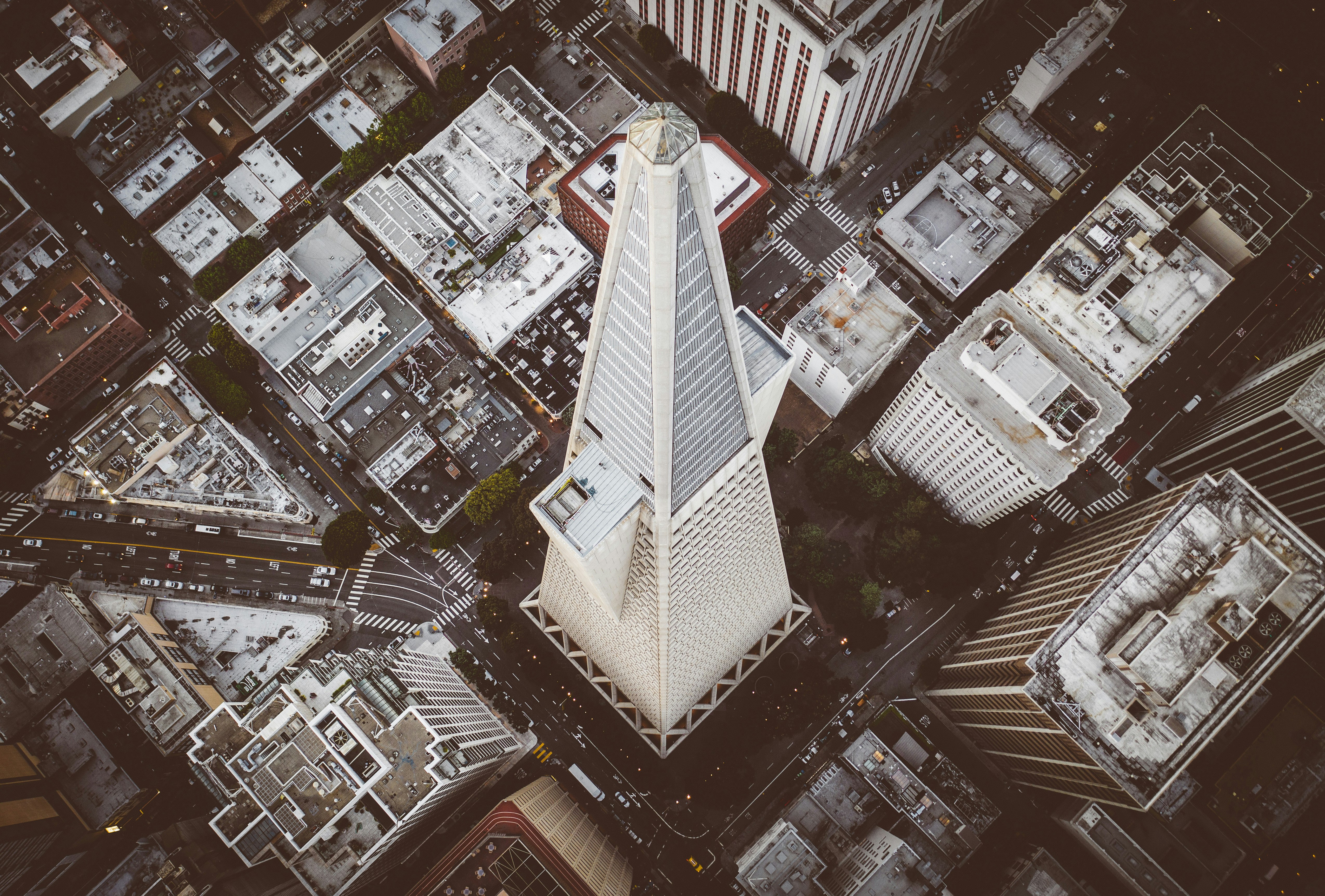 aerial photography of buildings